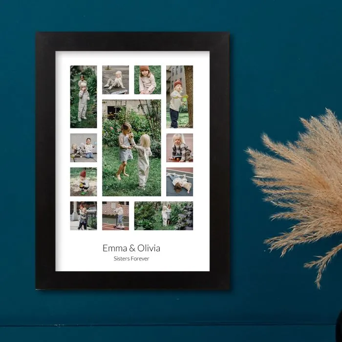 12 Image Collage Wall Art - Harriet White A4