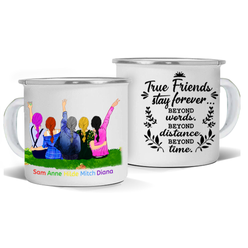 5 Girls - Best Friends Forever - Enamel Campfire Mug